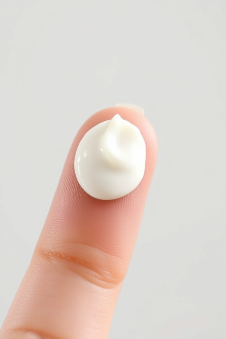 A pea-sized amount of product for a beginner retinol routine