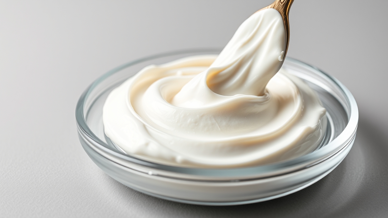 Texture of a rich anti aging moisturizer