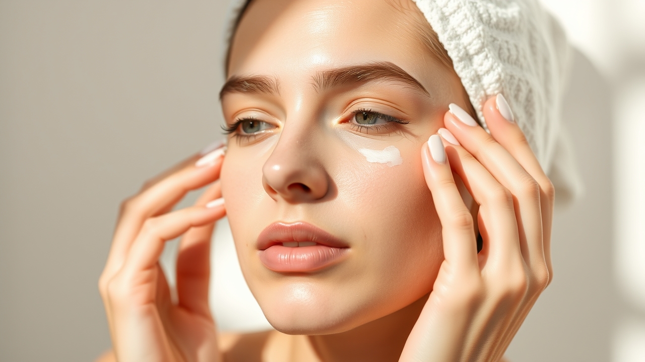 anti aging moisturizer application step