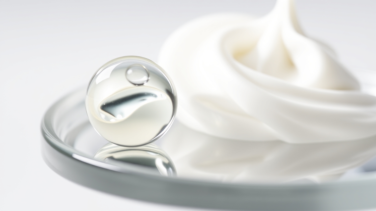 Detailed texture of serum before moisturizer for correct skincare order