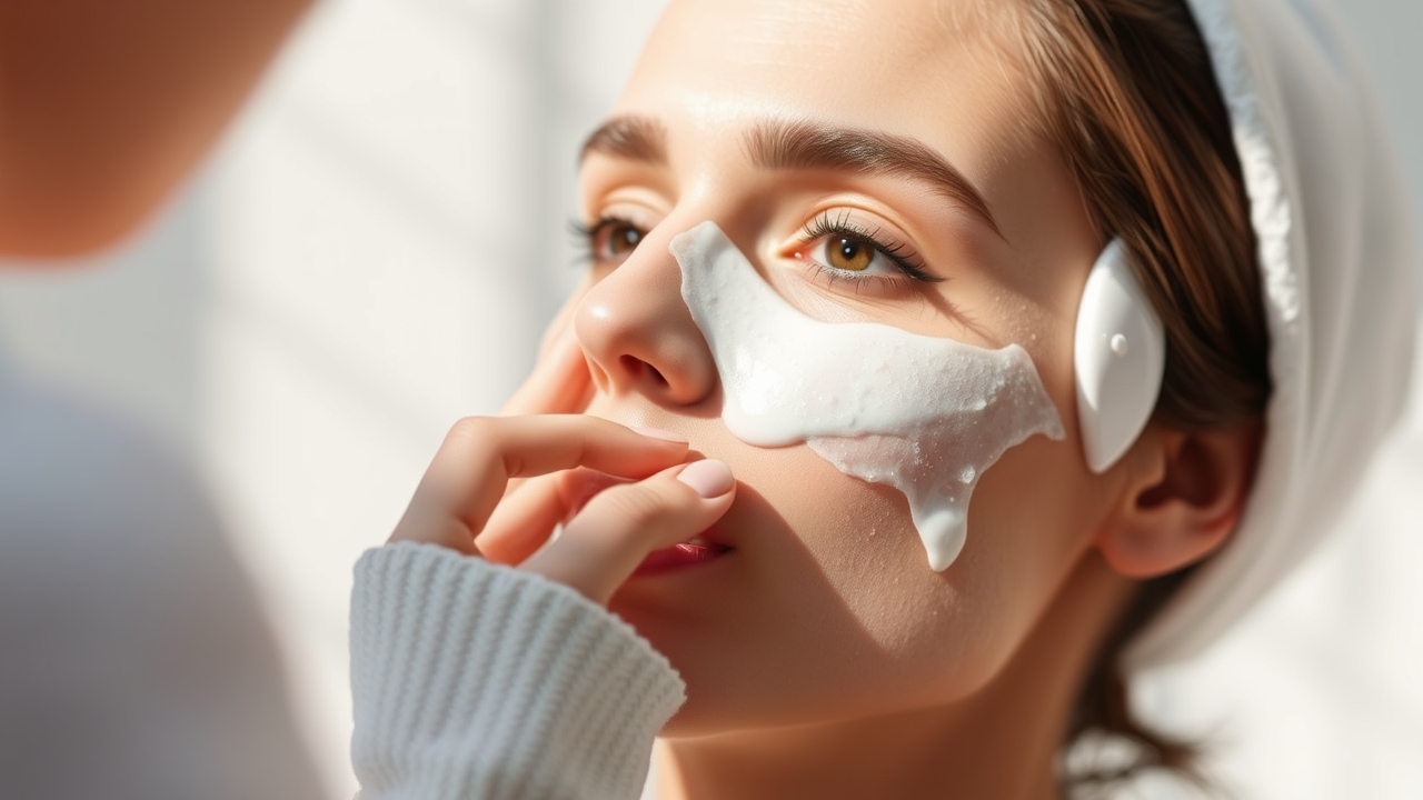 Niacinamide serum applied to the face
