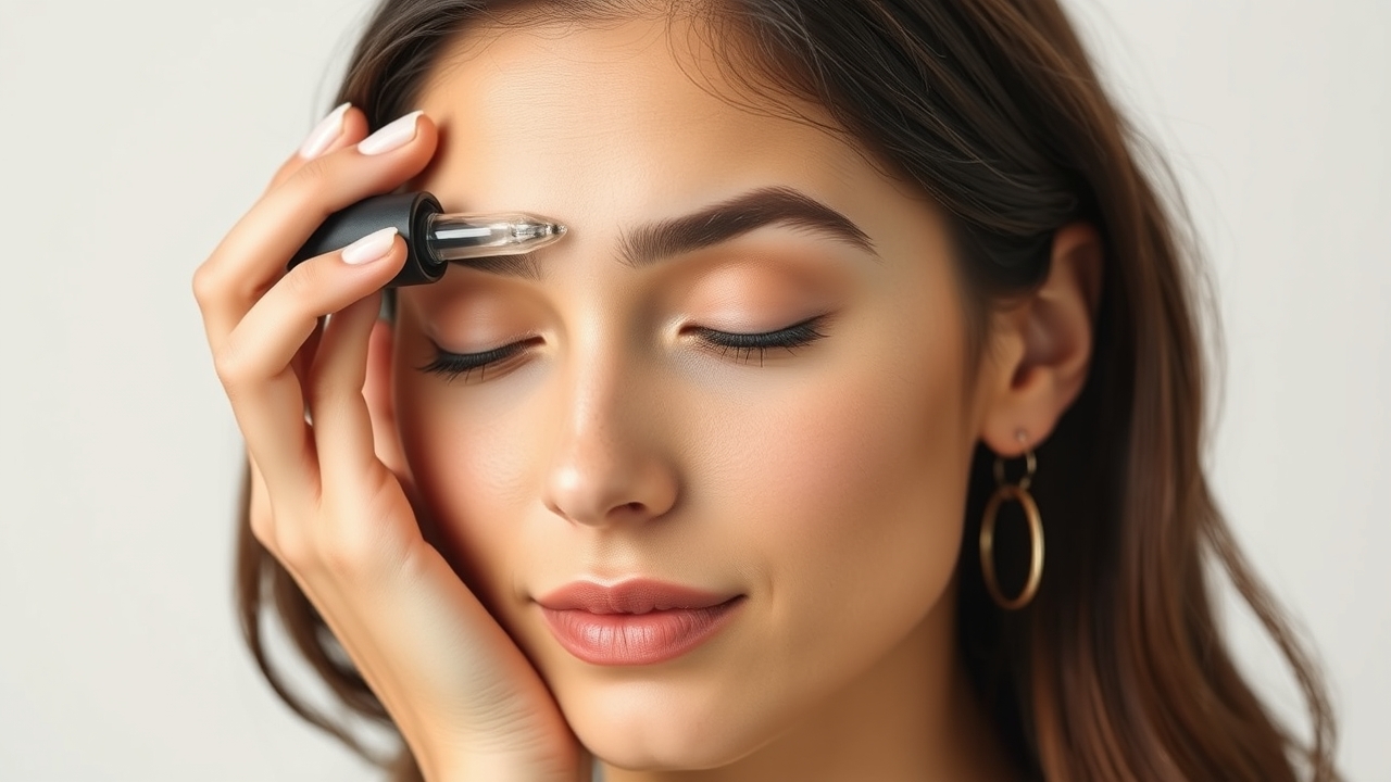 Applying retinol serum for first time
