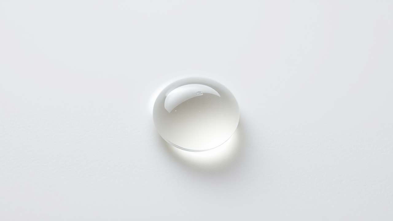 Detailed view of brightening actives being applied to the skin.
