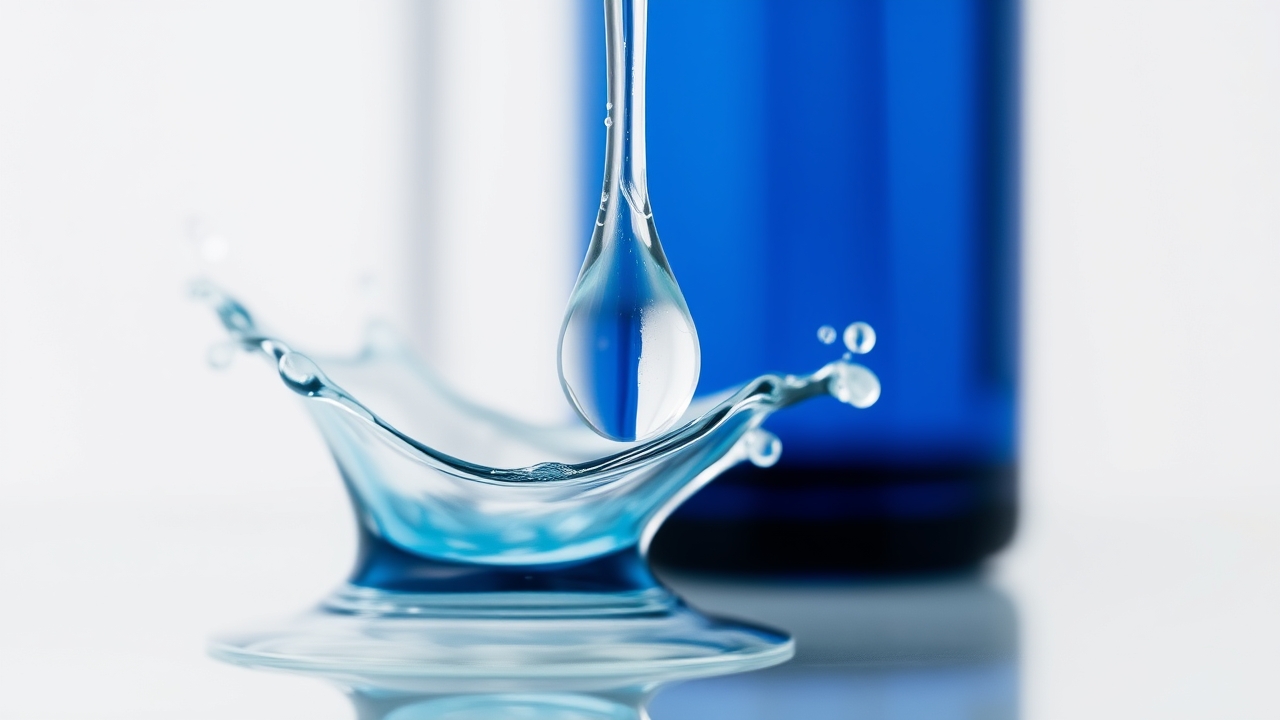Detail of a serum application for a daytime routine